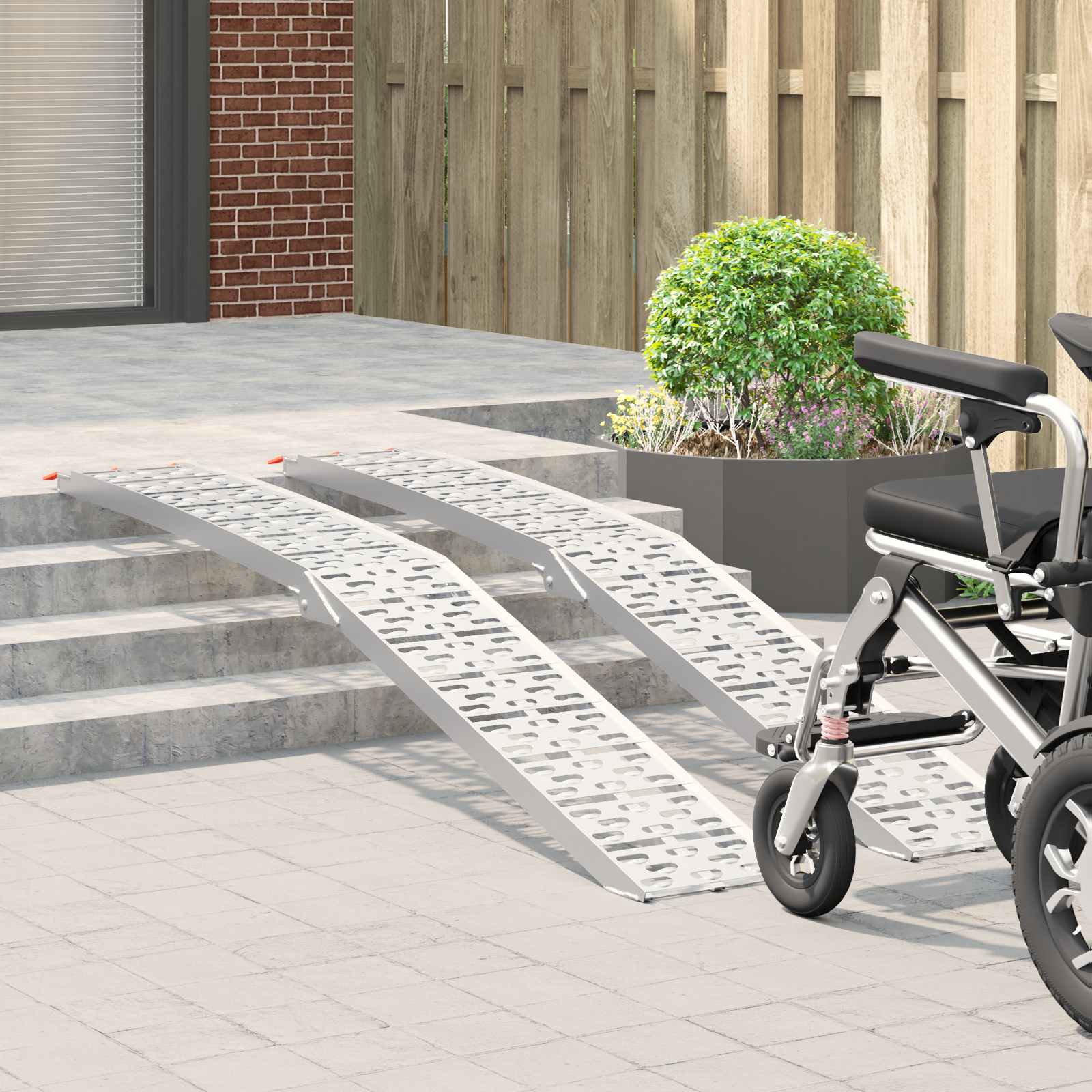 vidaXL Laad Ramp 2 pcs Zilver 222 x 29 x 14 cm Aluminium