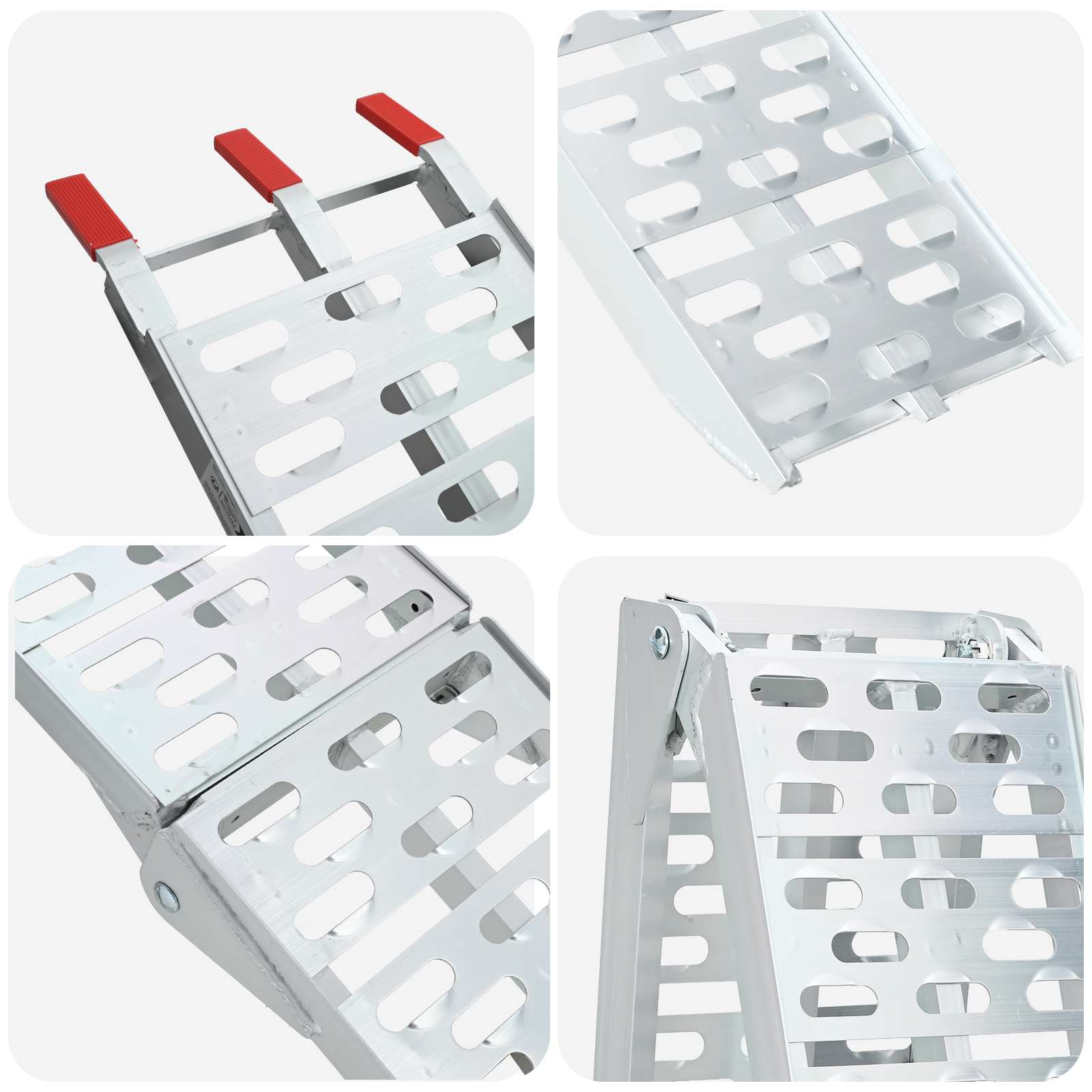 vidaXL Laad Ramp 2 pcs Zilver 222 x 29 x 14 cm Aluminium