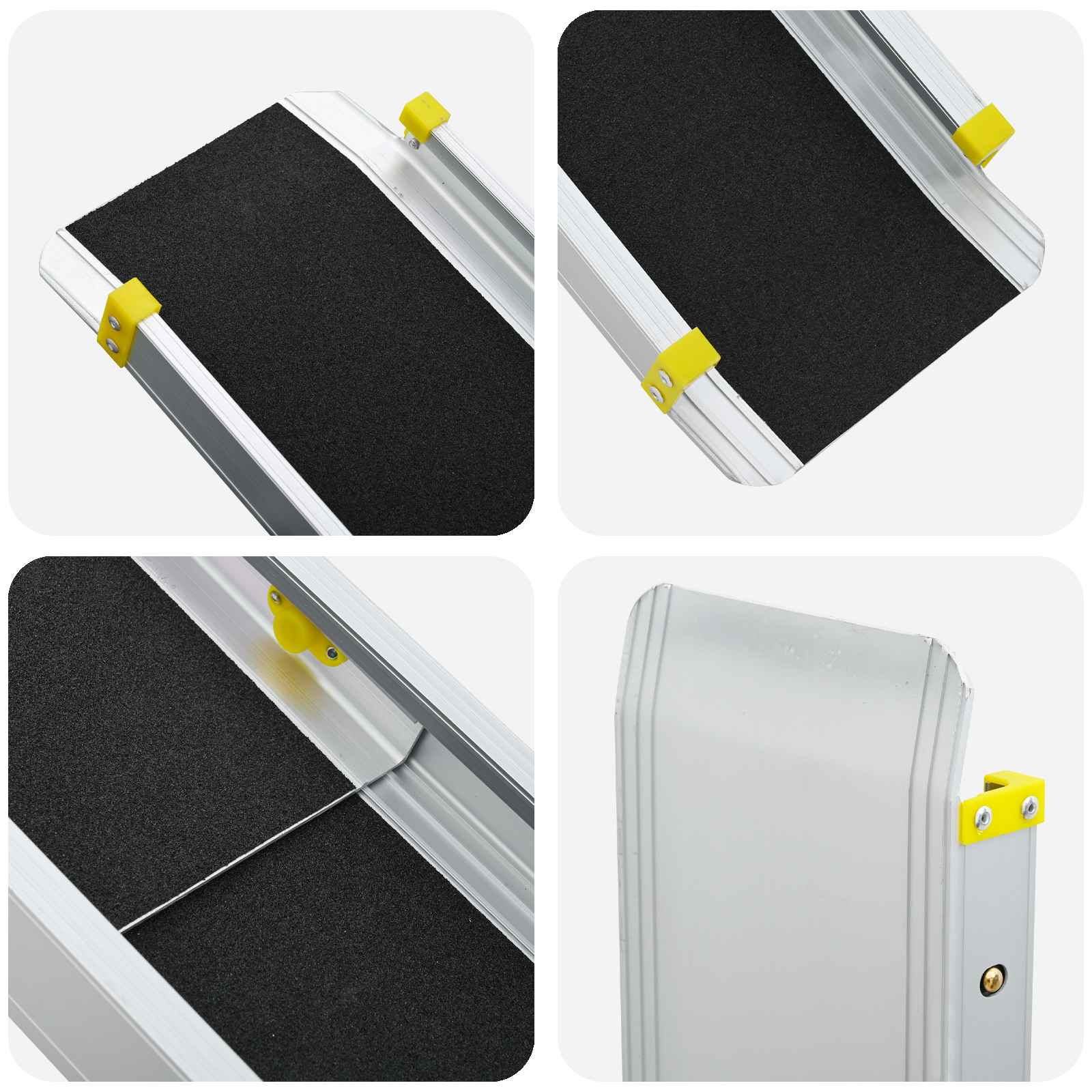 vidaXL Rolstoelhelling 2 pcs Zwart 152 x 19 x 5,5 cm Aluminium