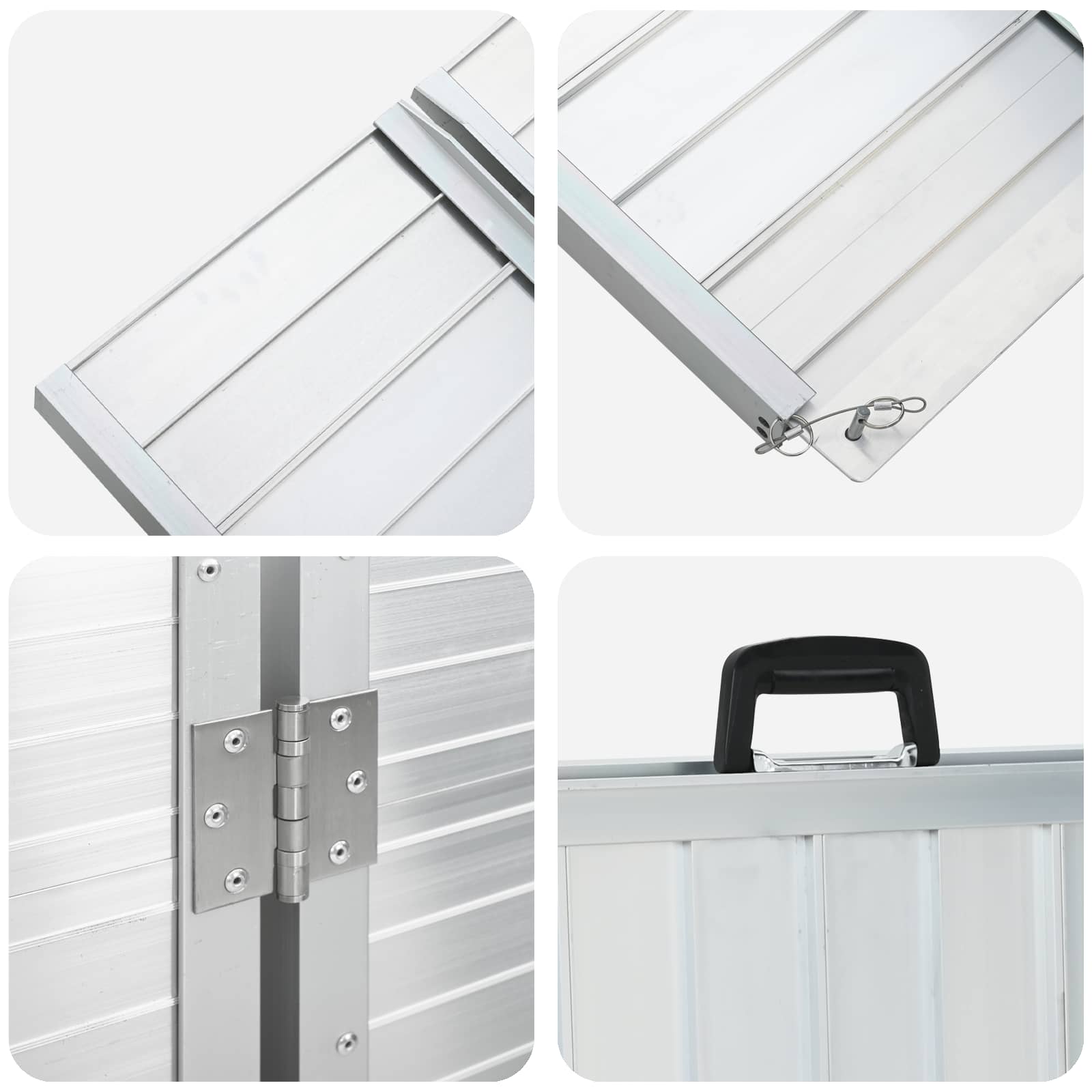 vidaXL Rolstoelhelling Zilver 62 x 73 x 5 cm Aluminium