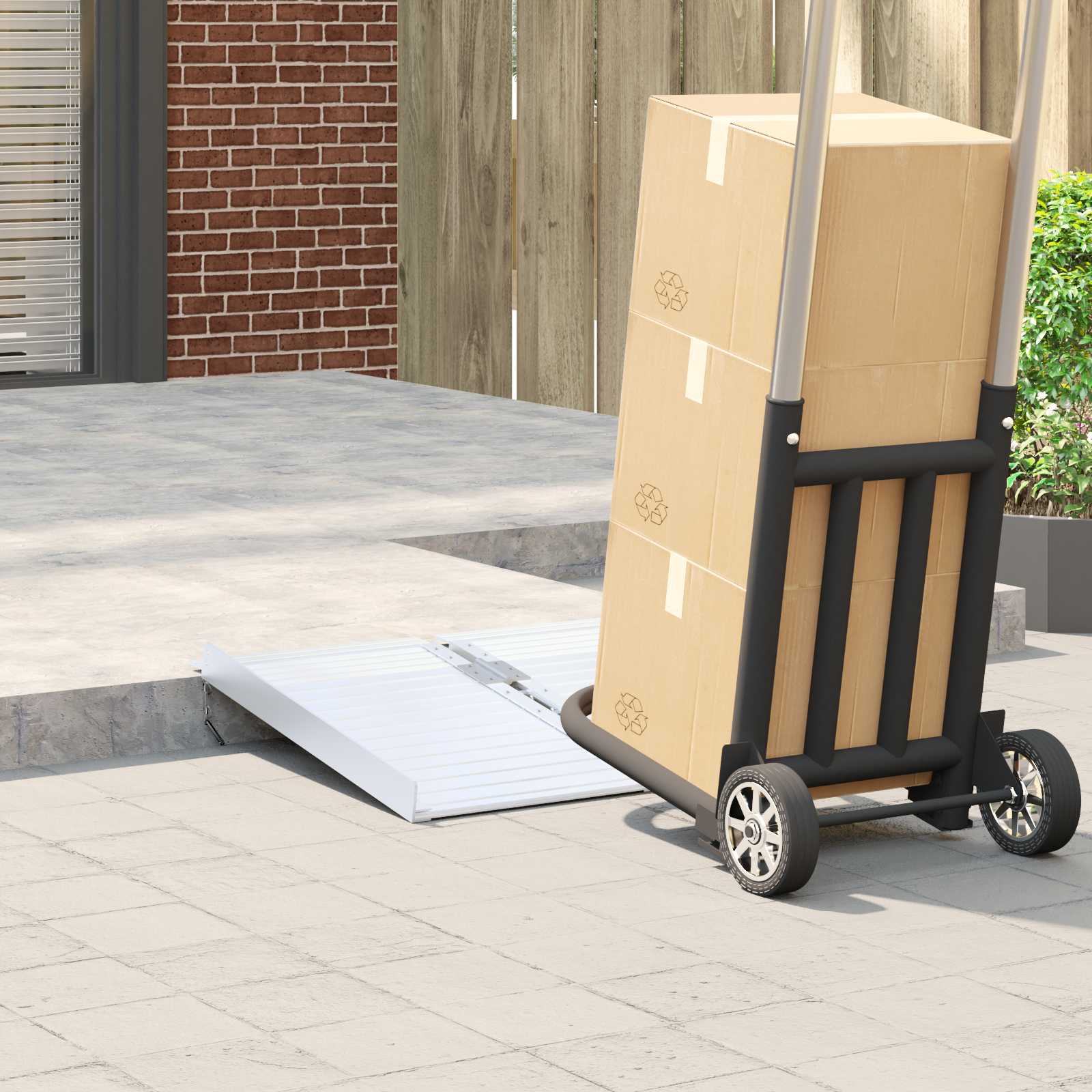 vidaXL Rolstoelhelling Zilver 62 x 73 x 5 cm Aluminium