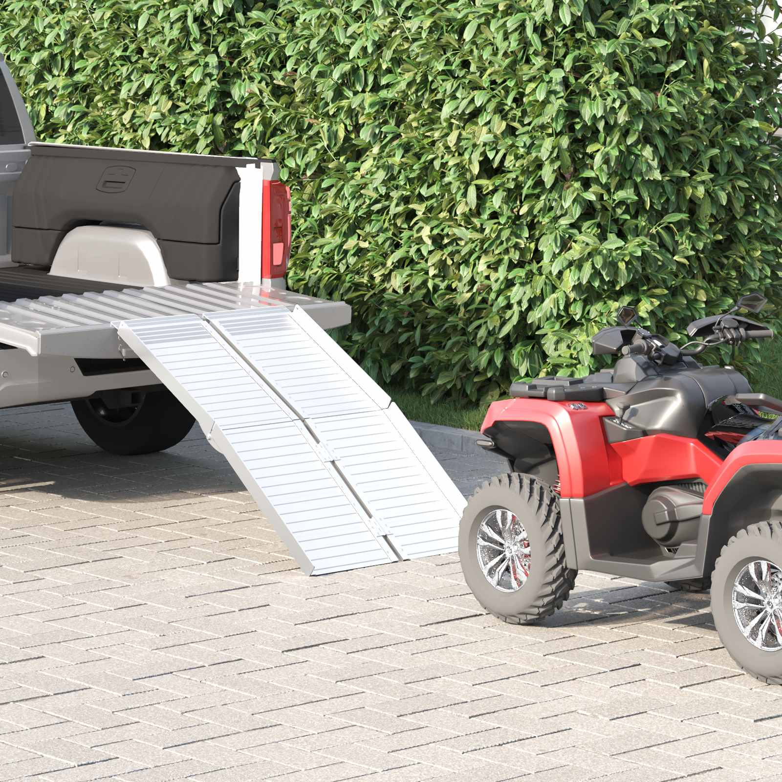 vidaXL Rolstoelhelling Zilver 62 x 73 x 5 cm Aluminium