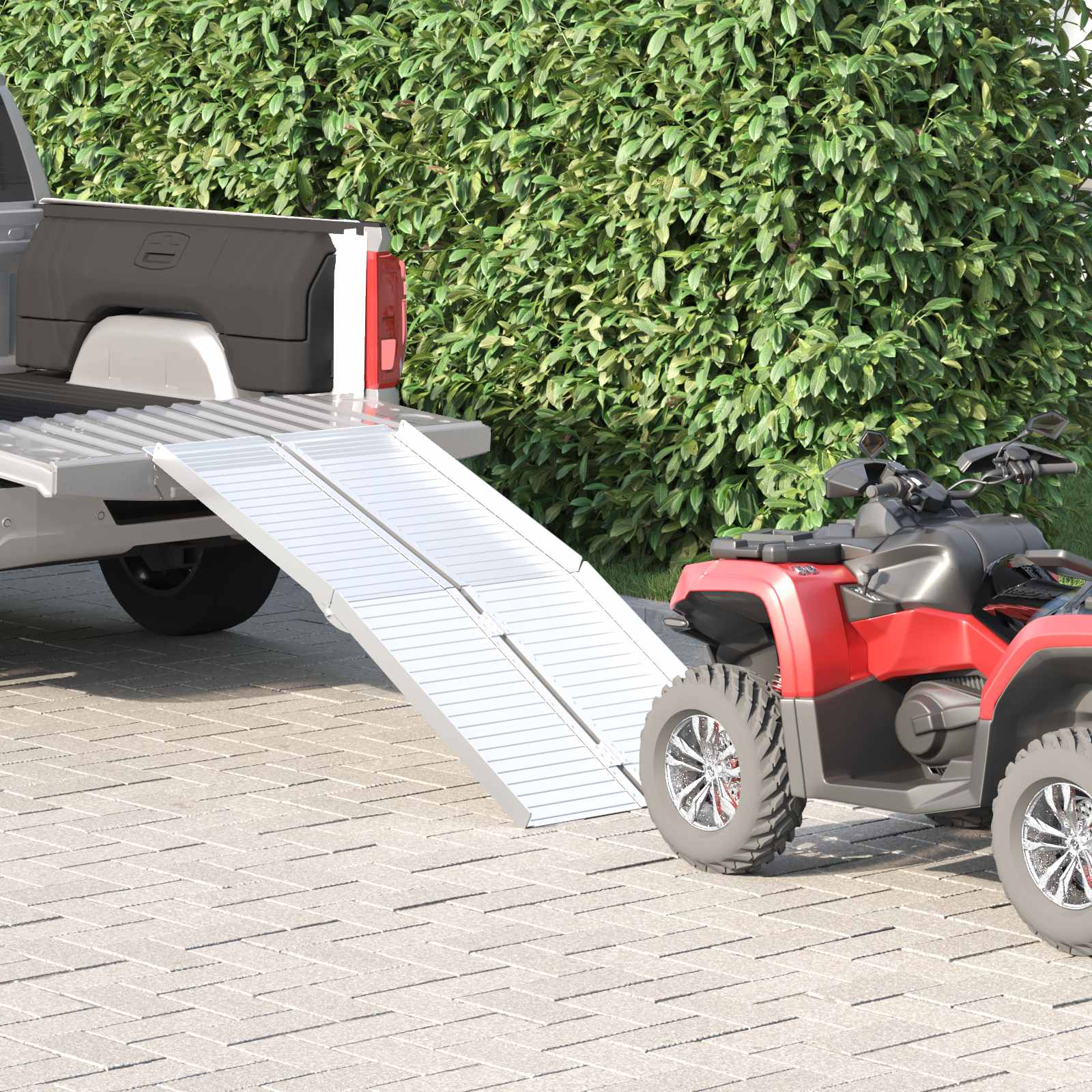 vidaXL Rolstoelhelling Zilver 62 x 73 x 5 cm Aluminium