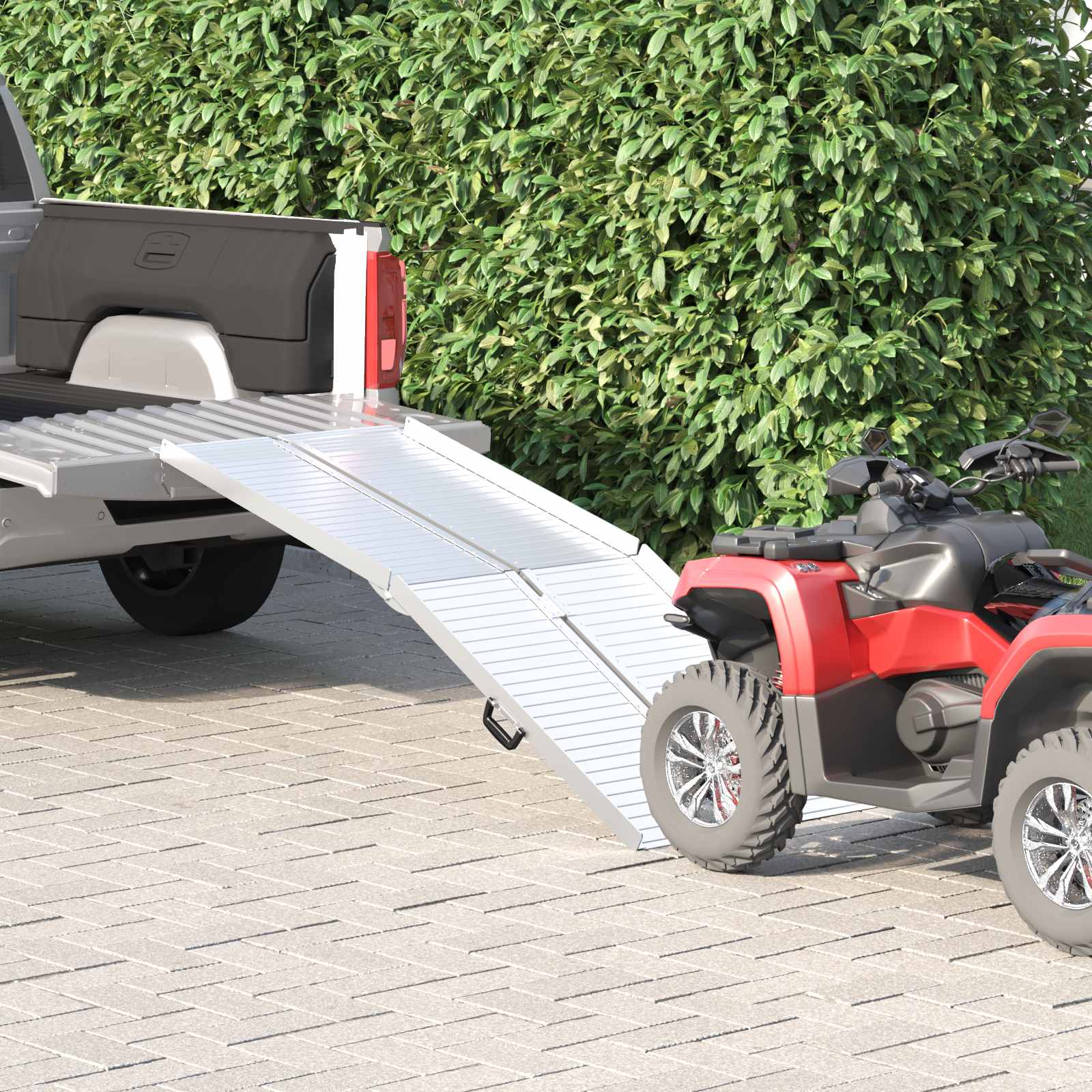 vidaXL Rolstoelhelling Zilver 62 x 73 x 5 cm Aluminium