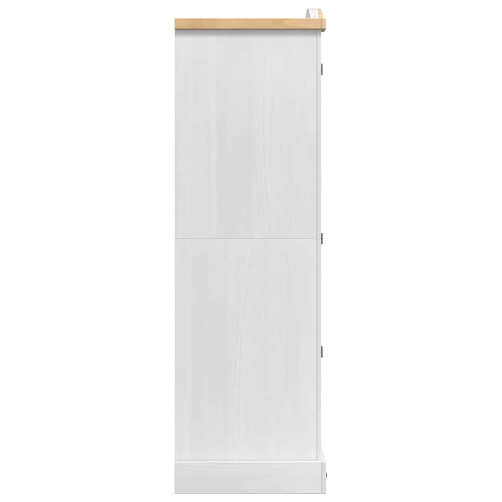 vidaXL Kledingkast met lade Wit 101 x 52 x 170 cm Massief grenenhout