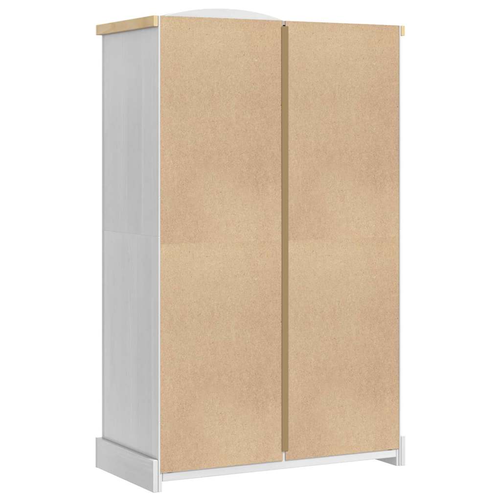 vidaXL Kledingkast met lade Wit 101 x 52 x 170 cm Massief grenenhout