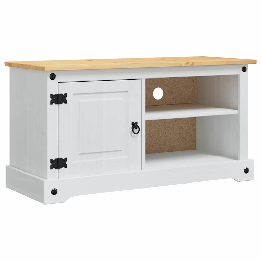 vidaXL TV-kast Corona Wit 100 x 40 x 52 cm Massief grenenhout