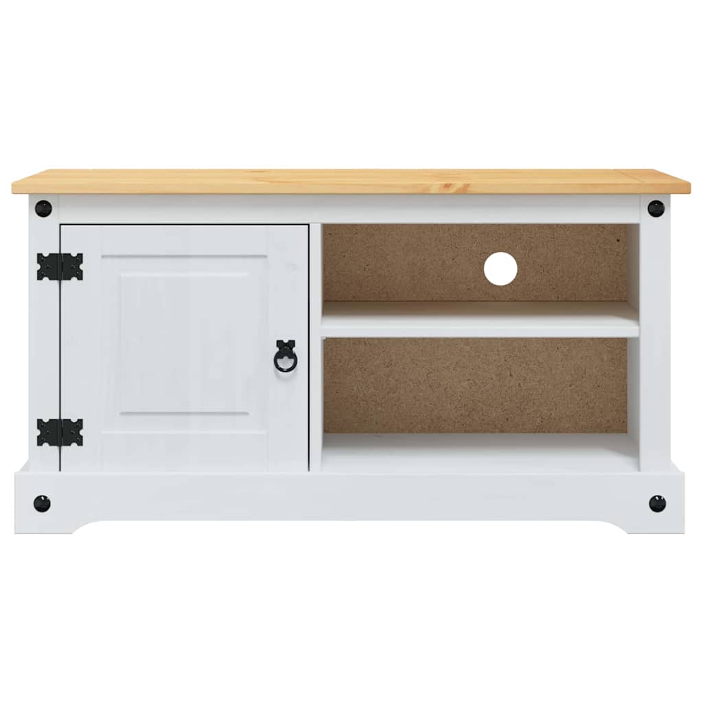 vidaXL TV-kast Corona Wit 100 x 40 x 52 cm Massief grenenhout