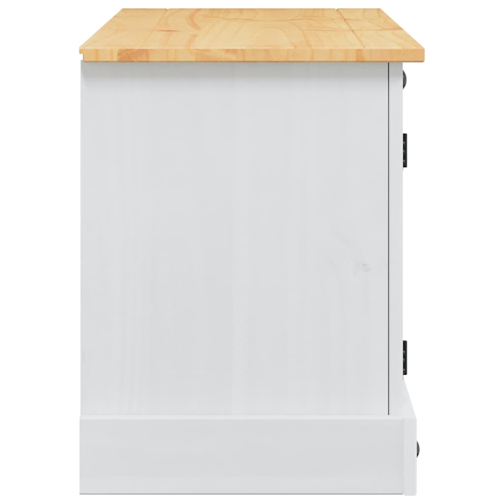 vidaXL TV-kast Corona Wit 100 x 40 x 52 cm Massief grenenhout