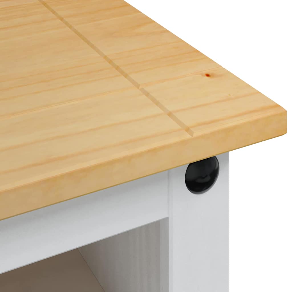 vidaXL TV-kast Corona Wit 100 x 40 x 52 cm Massief grenenhout