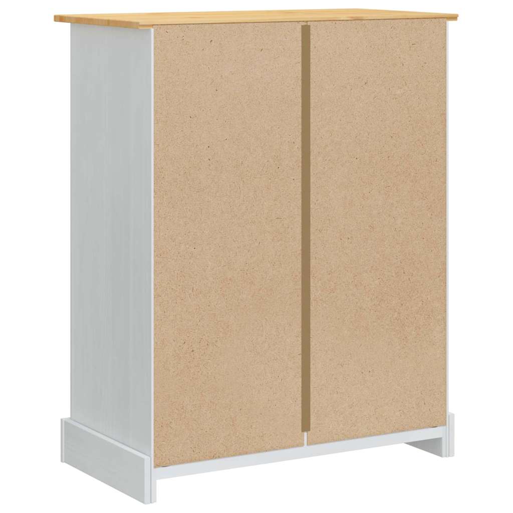 vidaXL Opbergkisten met lade Wit 92 x 48 x 114 cm Massief Vurenhout