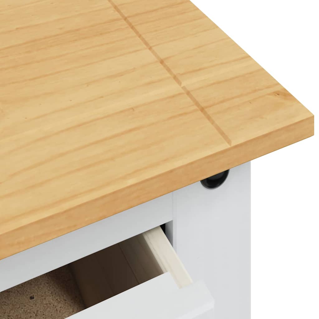 vidaXL Opbergkisten met lade Wit 92 x 48 x 114 cm Massief Vurenhout