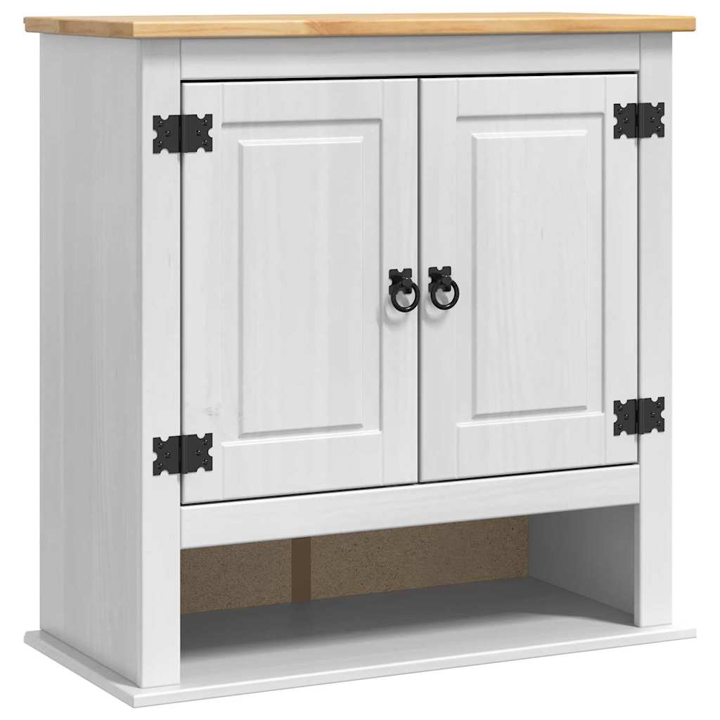 vidaXL Hangkast Corona Wit 70 x 33 x 71,5 cm Massief grenenhout