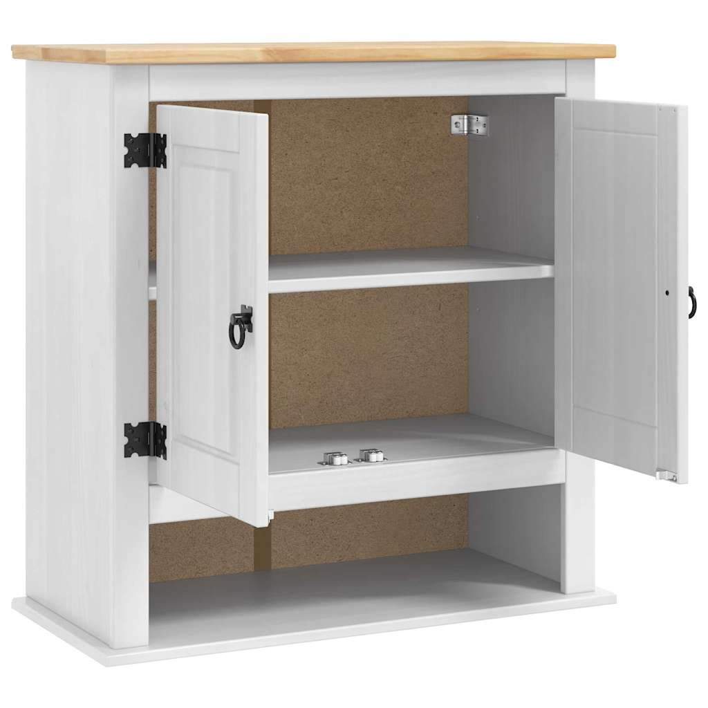 vidaXL Hangkast Corona Wit 70 x 33 x 71,5 cm Massief grenenhout