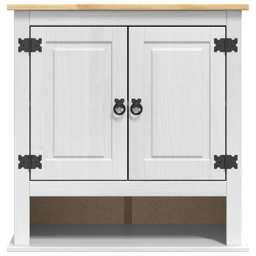 vidaXL Hangkast Corona Wit 70 x 33 x 71,5 cm Massief grenenhout
