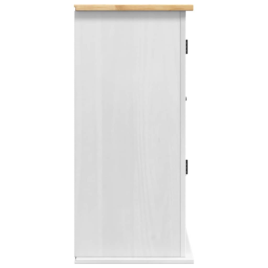 vidaXL Hangkast Corona Wit 70 x 33 x 71,5 cm Massief grenenhout
