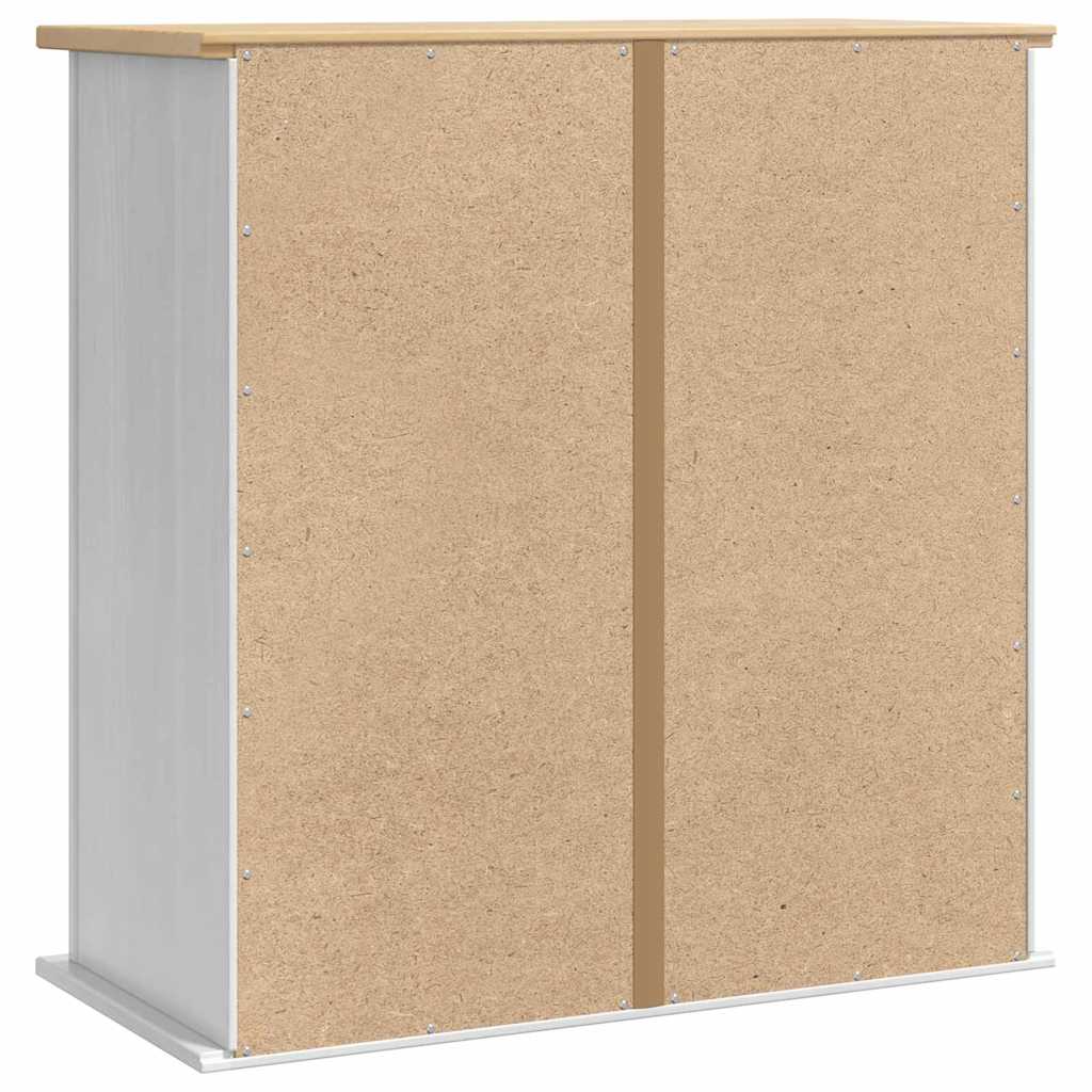 vidaXL Hangkast Corona Wit 70 x 33 x 71,5 cm Massief grenenhout