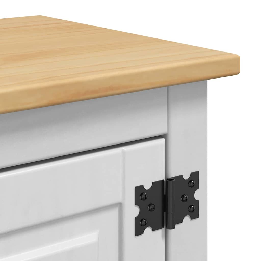 vidaXL Hangkast Corona Wit 70 x 33 x 71,5 cm Massief grenenhout
