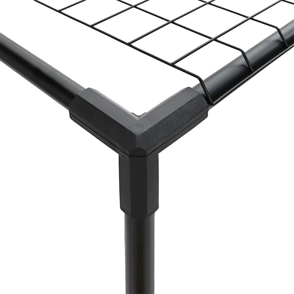 vidaXL 3-laags plantenstandaard Zwart 100 x 32 x 102 cm Staal