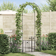 vidaXL Tuin Boog Effen Zwart 102 x 50 x 218 cm