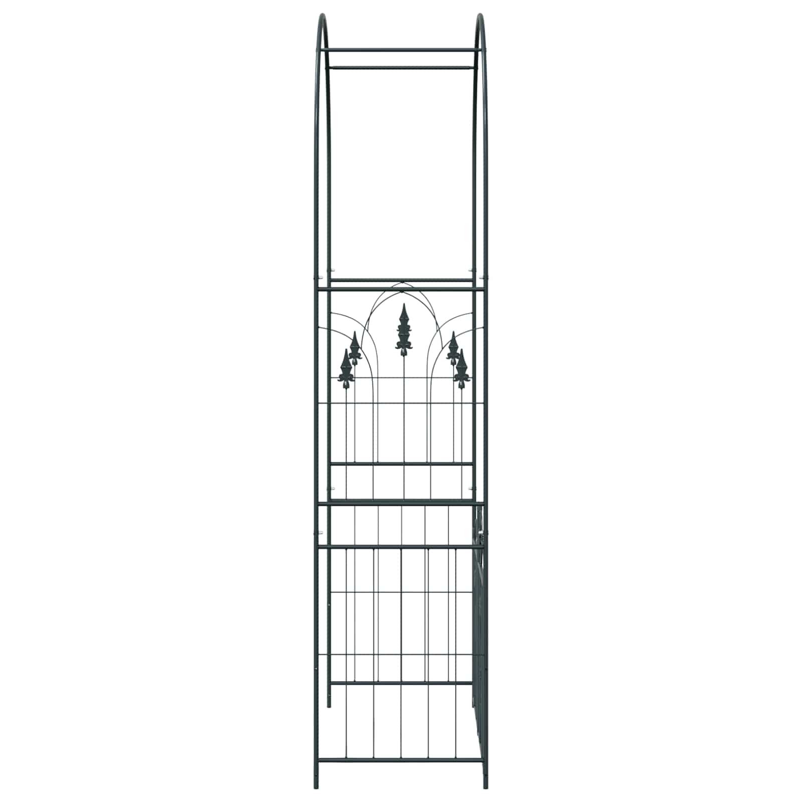 vidaXL Tuin Boog Effen Zwart 102 x 50 x 218 cm