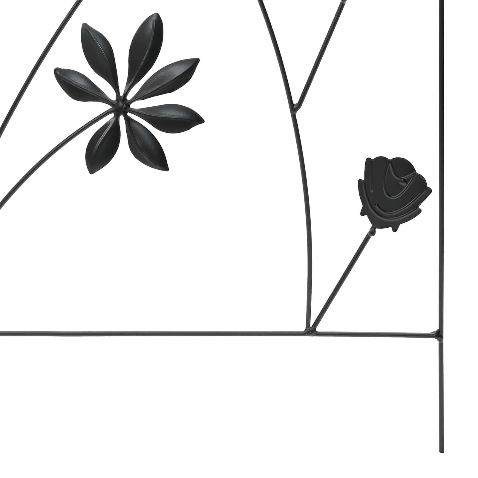 vidaXL Tuinhek 3 pcs Zwart 112 x 40 cm Staal