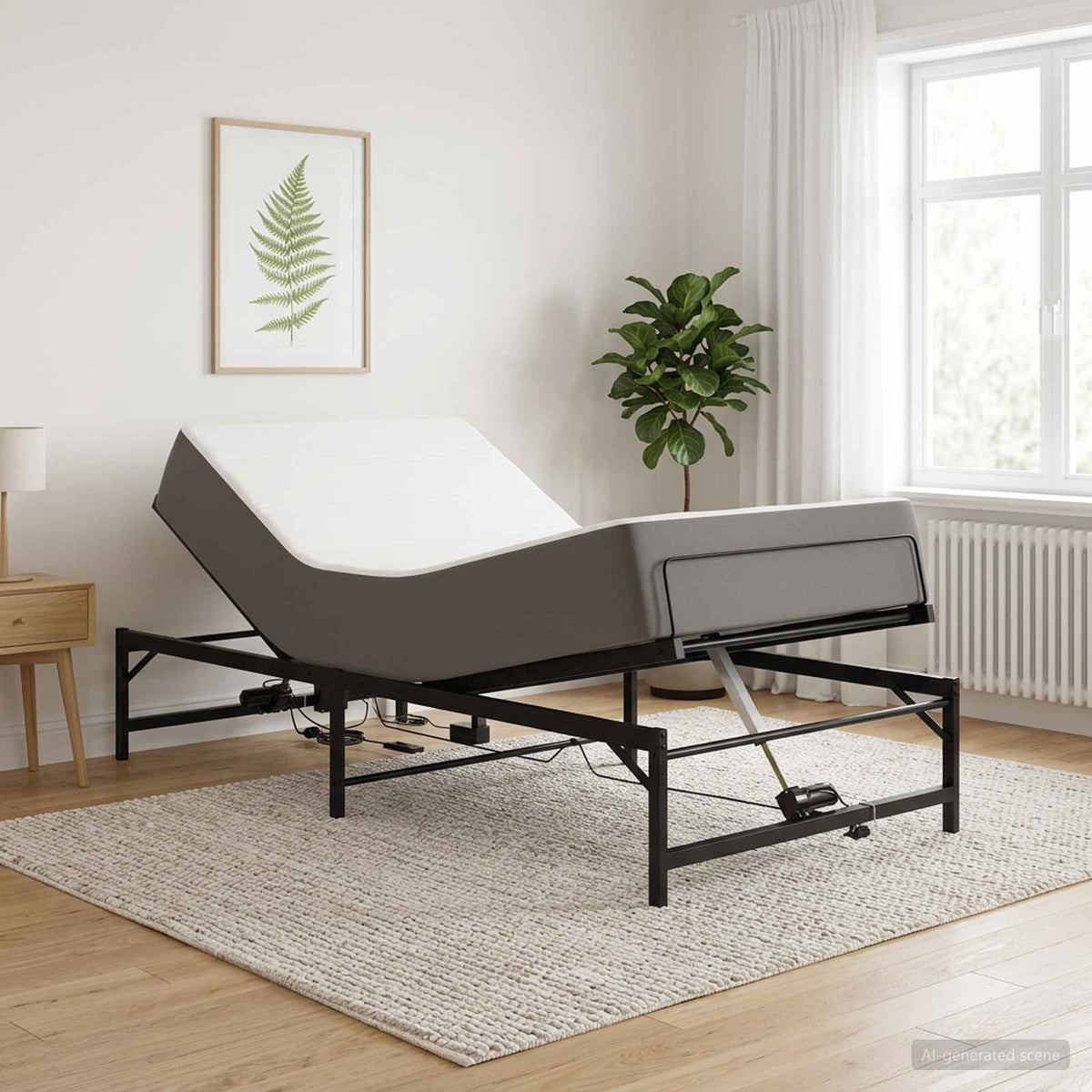 vidaXL Elektrisch Verstelbaar Bedframe Zwart 120 x 190 cm Staal