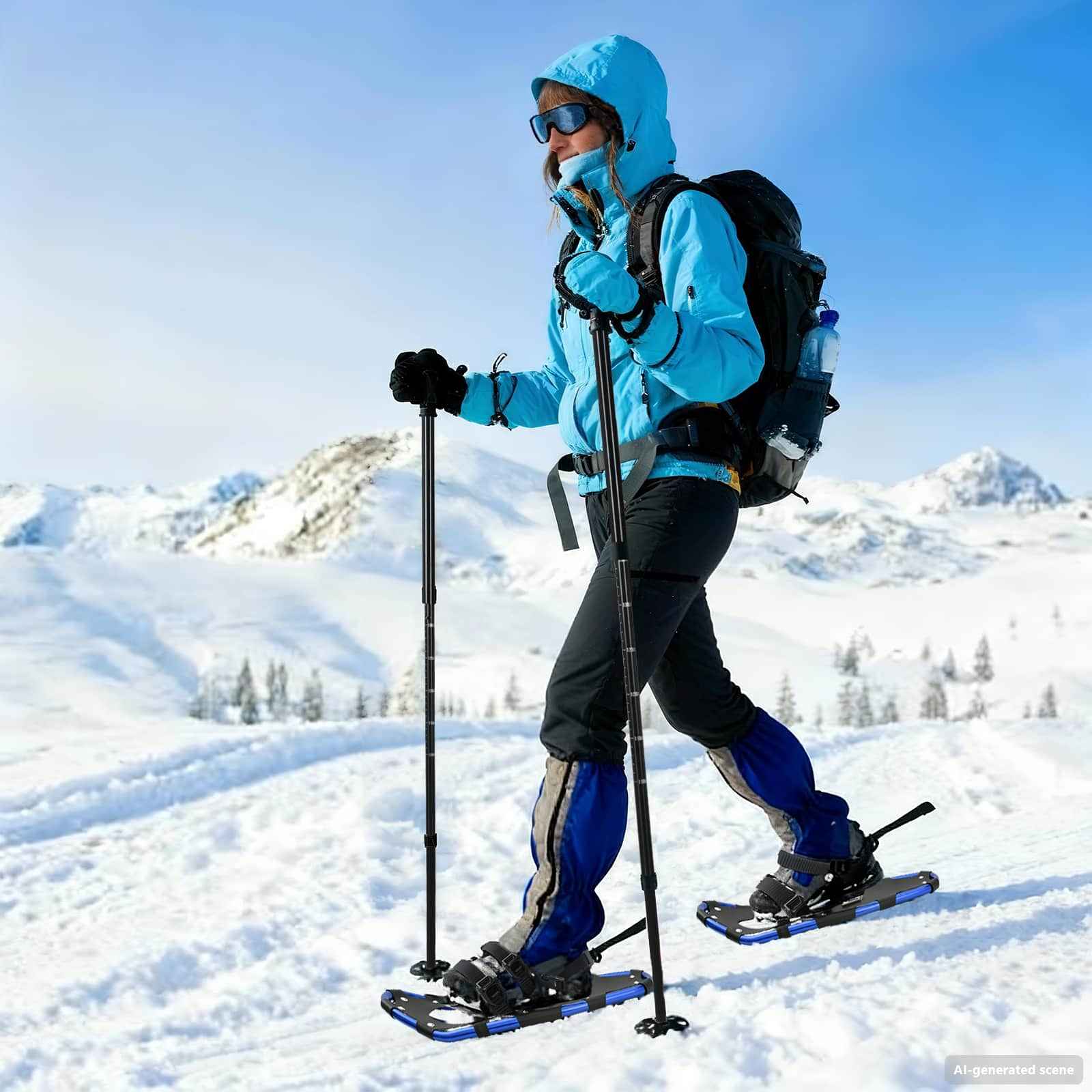 vidaXL 3 in 1 sneeuwschoenen met wandelschoenen Zilver 21 inches