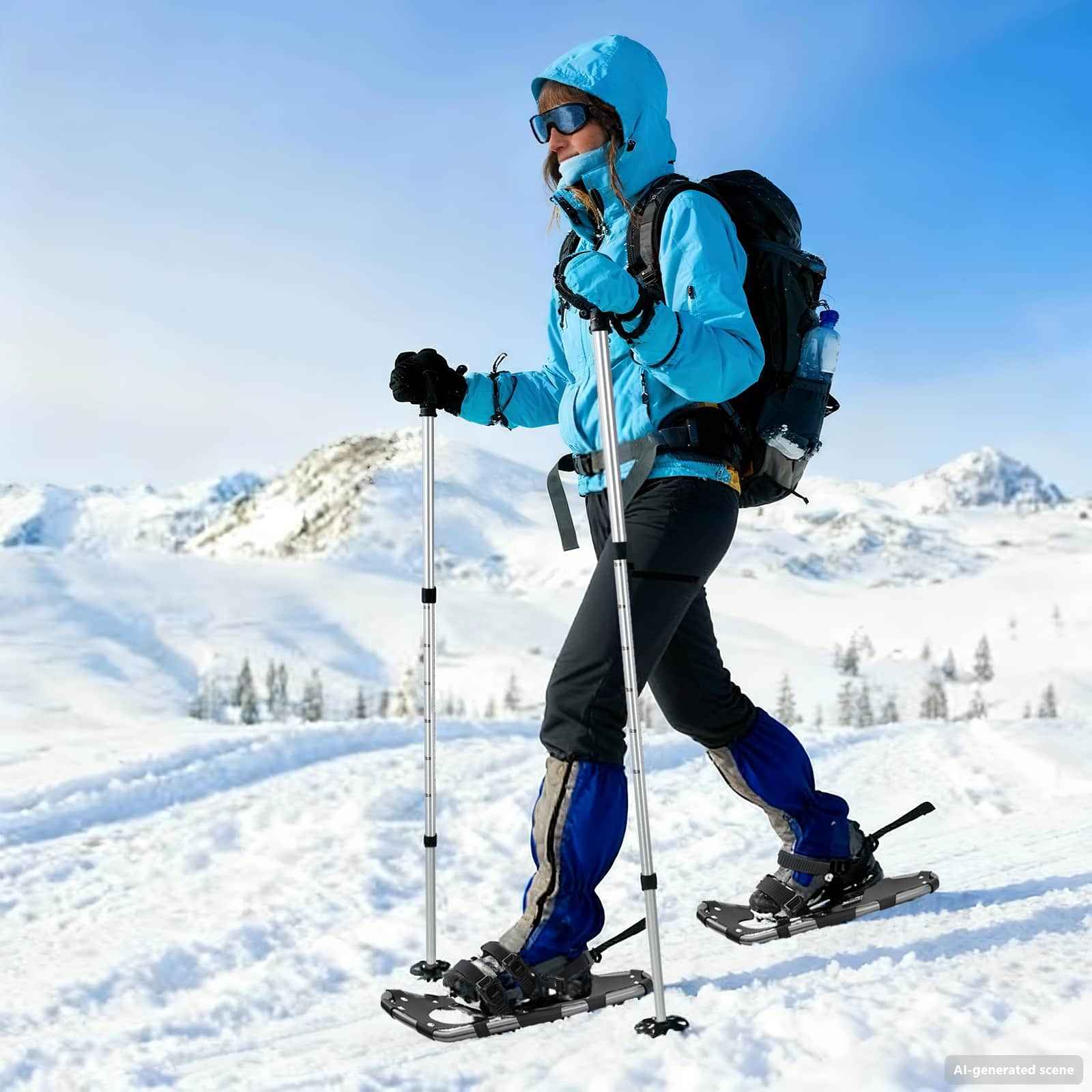 vidaXL 3 in 1 sneeuwschoenen met wandelschoenen Zilver 21 inches