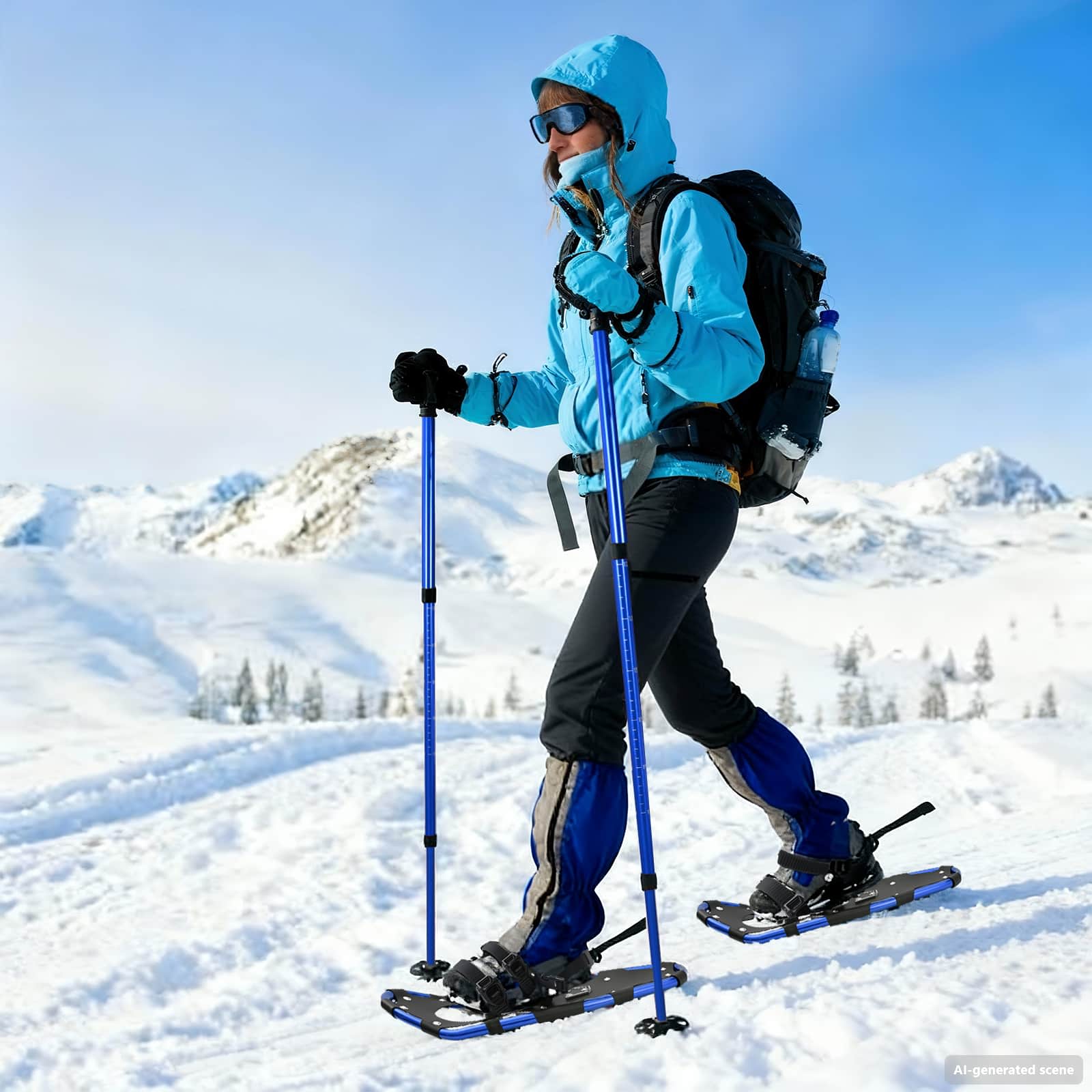 vidaXL 3 in 1 sneeuwschoenen met wandelschoenen Zilver 21 inches