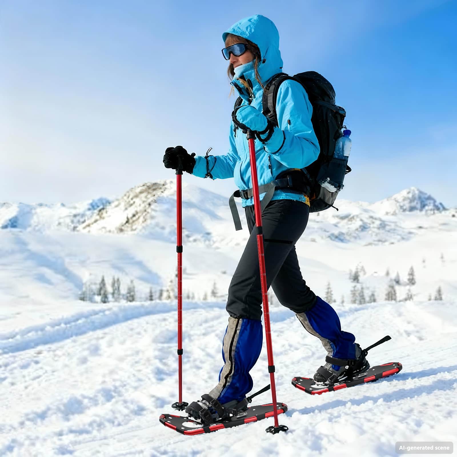 vidaXL 3 in 1 sneeuwschoenen met wandelschoenen Zilver 21 inches