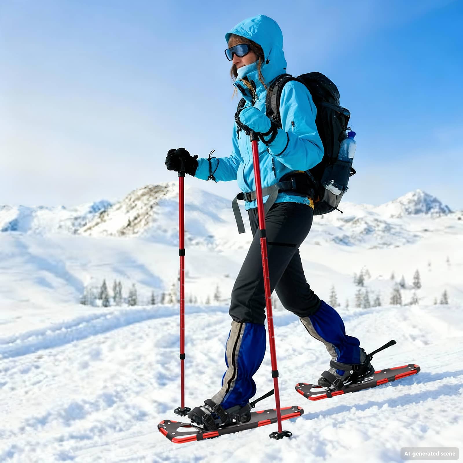vidaXL 3 in 1 sneeuwschoenen met wandelschoenen Zilver 21 inches