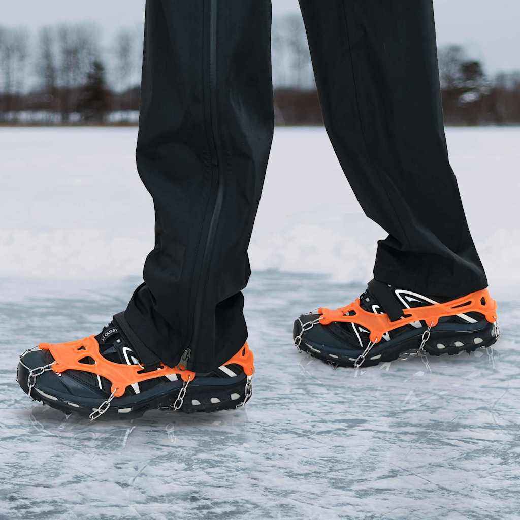 vidaXL IJs-klemmen voor schoenen Oranje S