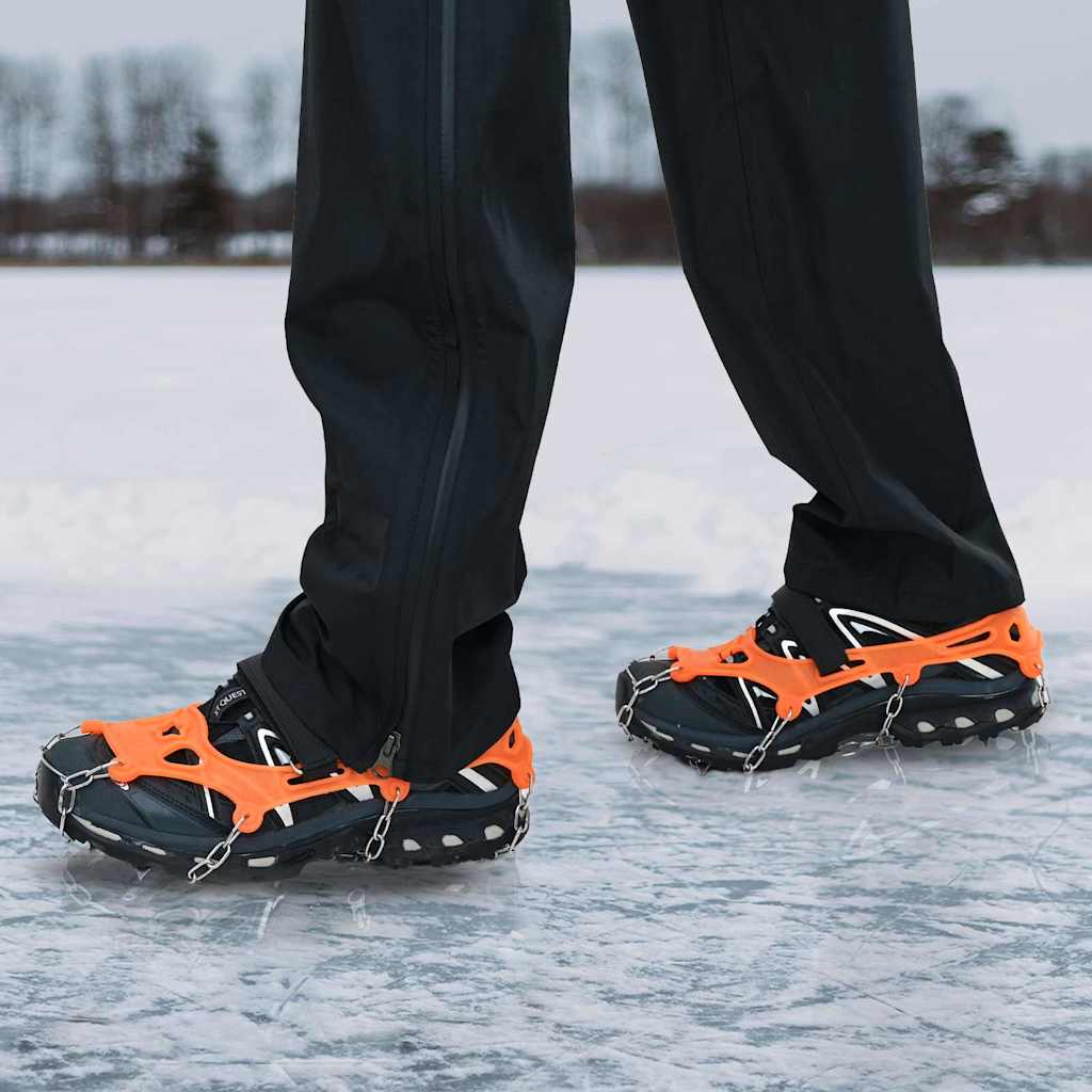 vidaXL IJs-klemmen voor schoenen Oranje S