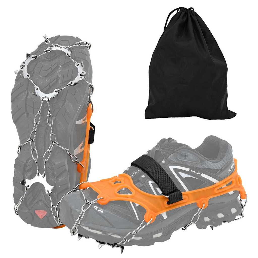vidaXL IJs-klemmen voor schoenen Oranje S