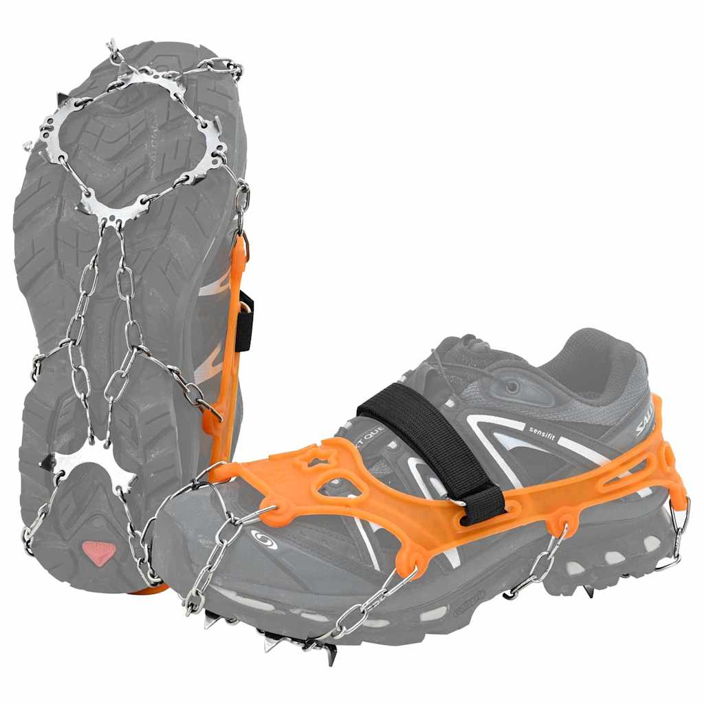 vidaXL IJs-klemmen voor schoenen Oranje S