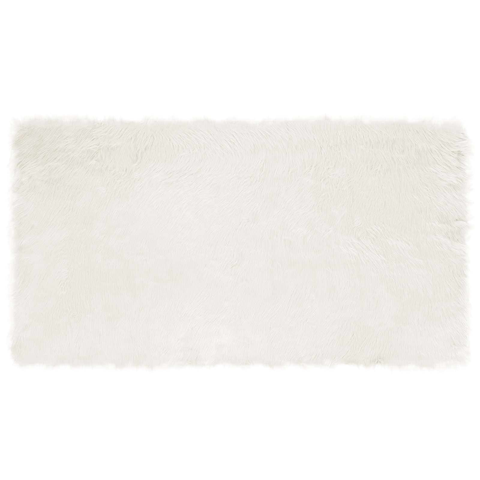 vidaXL Nepleer Schapenvacht Tapijt Wit 60 x 110 cm Polyester