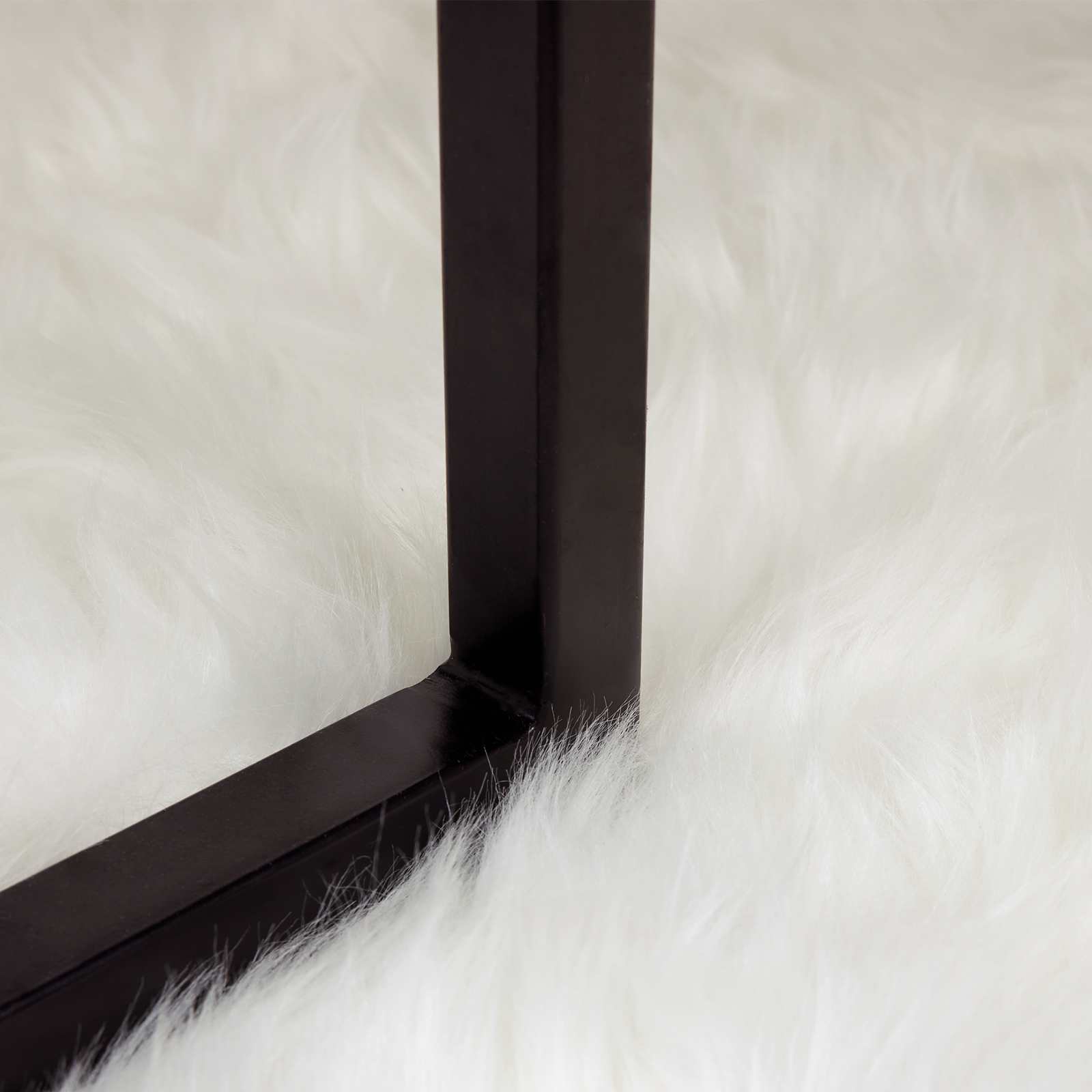 vidaXL Nepleer Schapenvacht Tapijt Wit 60 x 110 cm Polyester