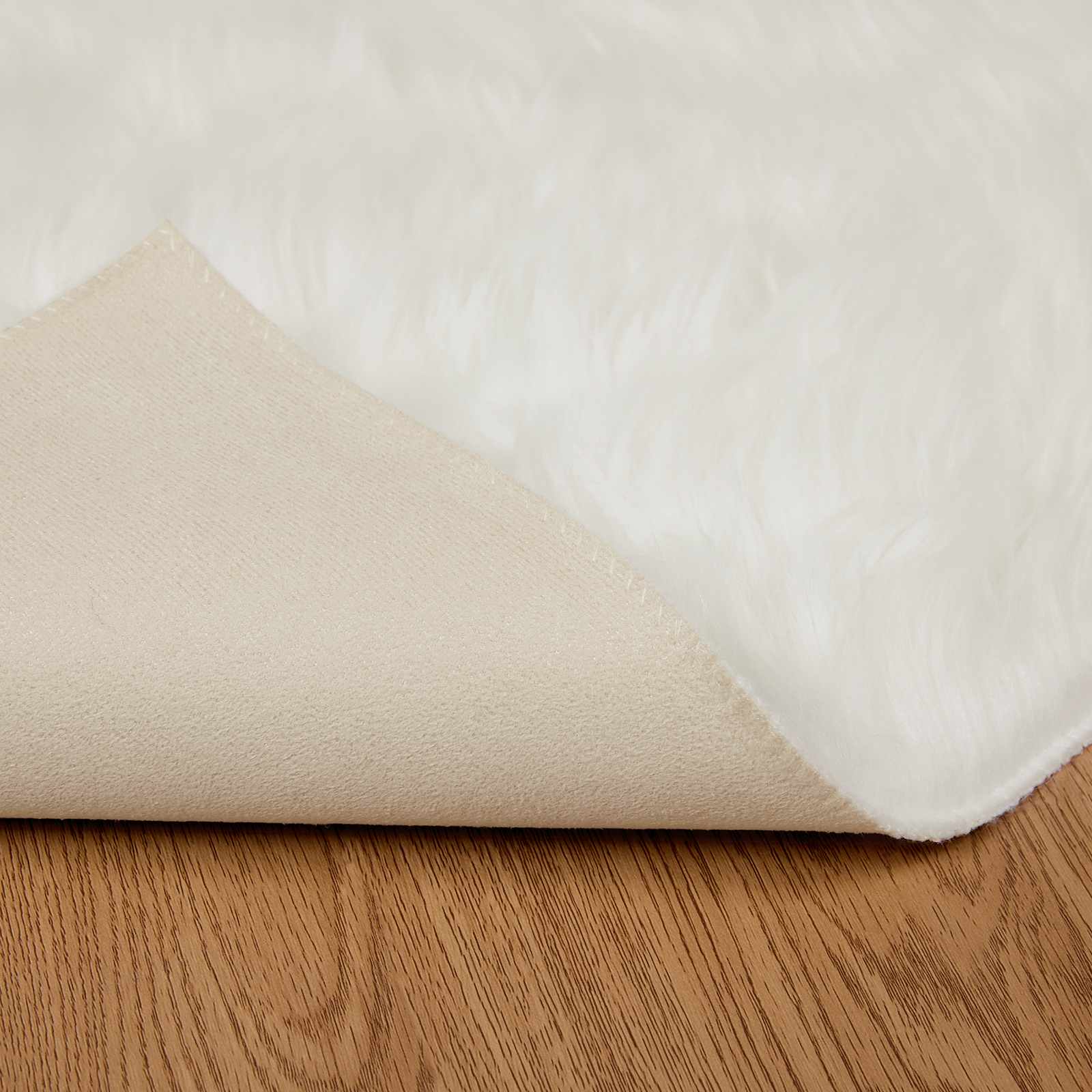 vidaXL Nepleer Schapenvacht Tapijt Wit 60 x 110 cm Polyester