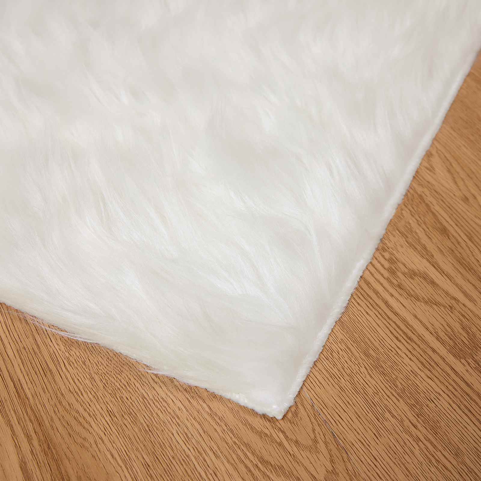 vidaXL Nepleer Schapenvacht Tapijt Wit 60 x 110 cm Polyester