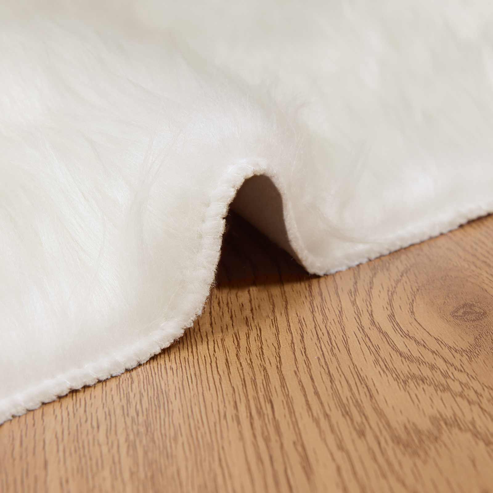vidaXL Nepleer Schapenvacht Tapijt Wit 60 x 110 cm Polyester