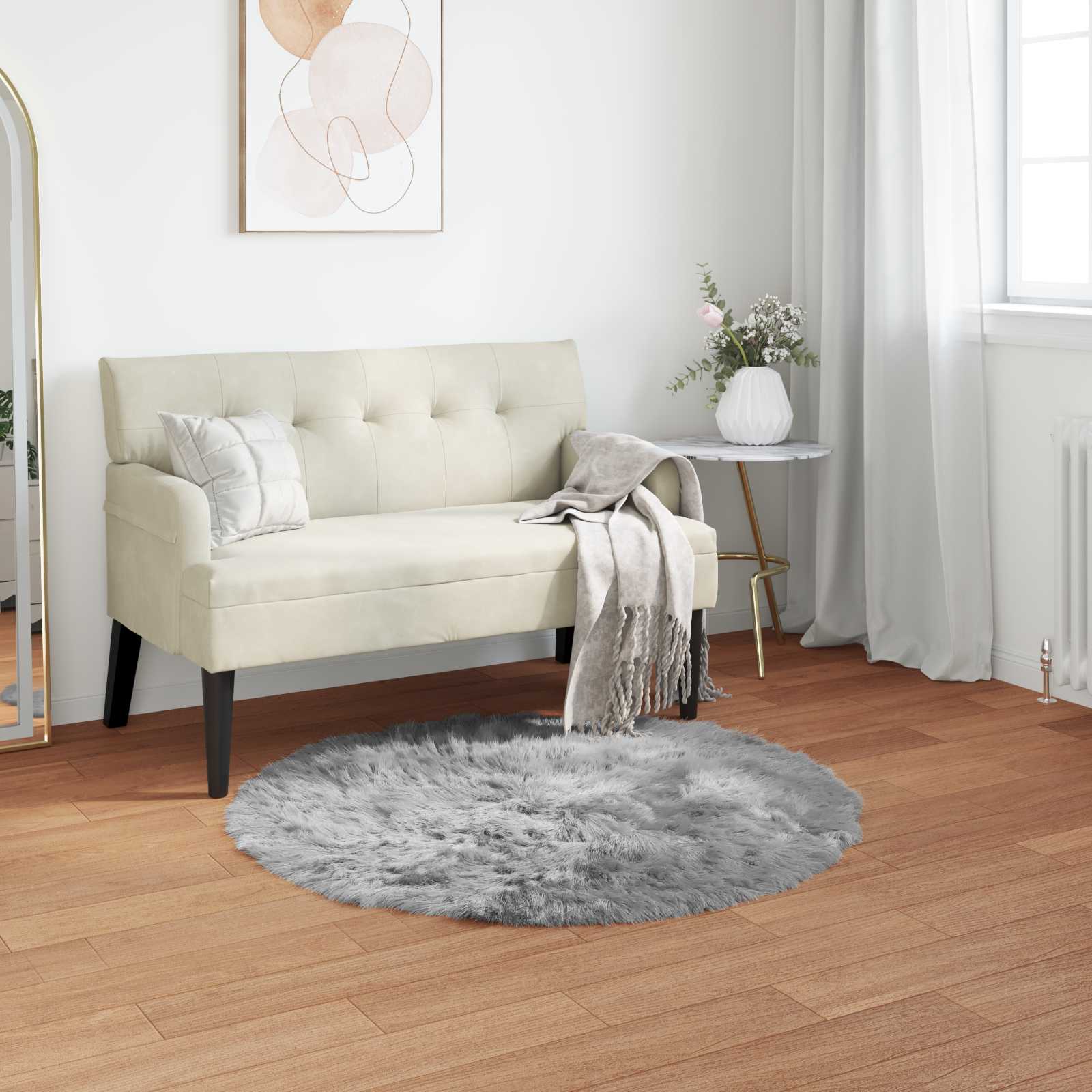 vidaXL Nepleer Schapenvacht Tapijt Wit 60 x 110 cm Polyester
