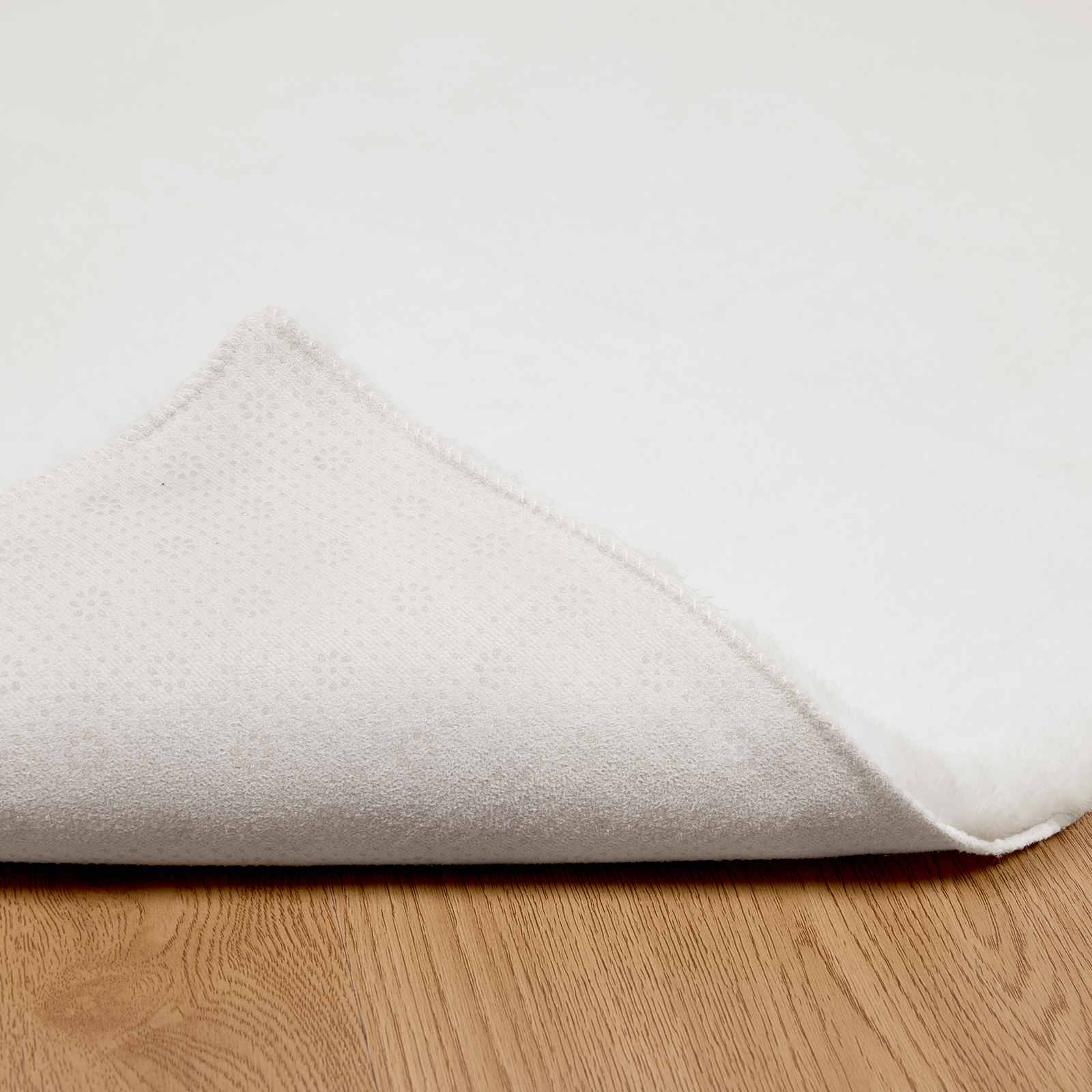 vidaXL Nep Konijnenbont Tapijt Wit 80 x 150 cm Polyester