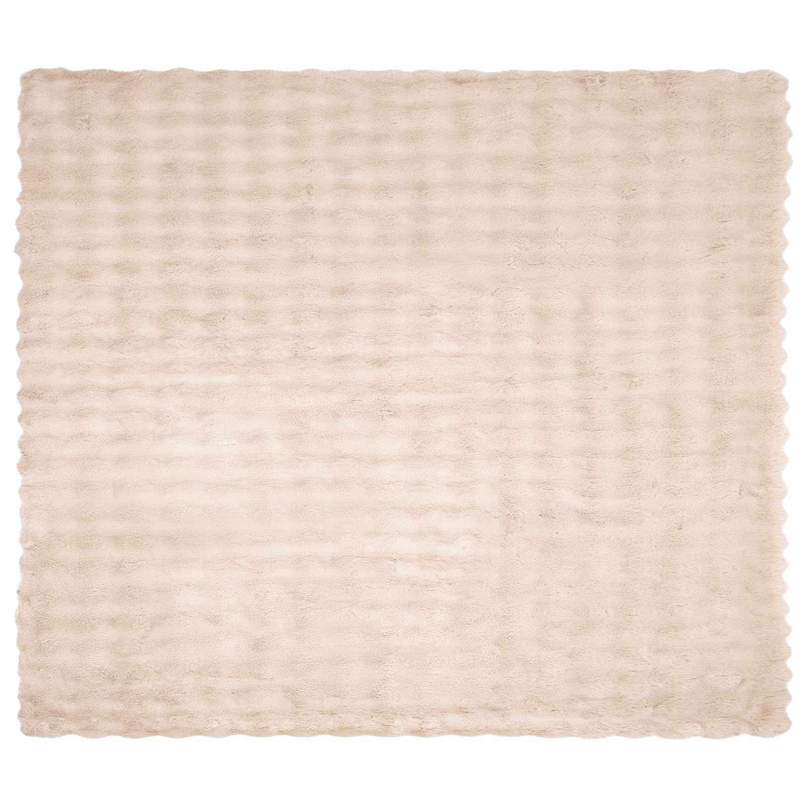 vidaXL Neppels Konijnenbont Deken 4 pcs Beige 130 x 150 cm Polyester