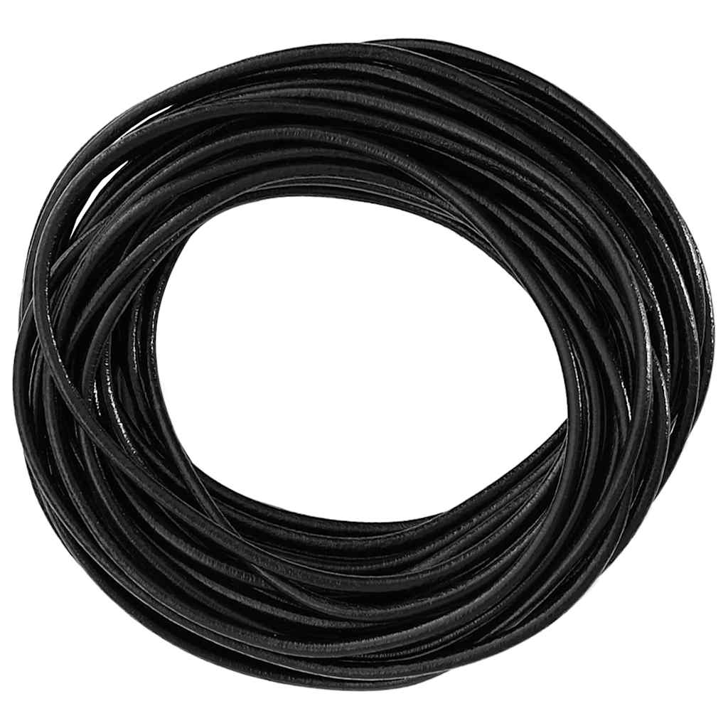 vidaXL Leren Koord Zwart Ø1 mm x 5 m Leer