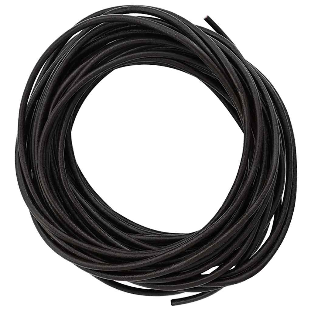 vidaXL Leren Koord Zwart Ø1 mm x 5 m Leer