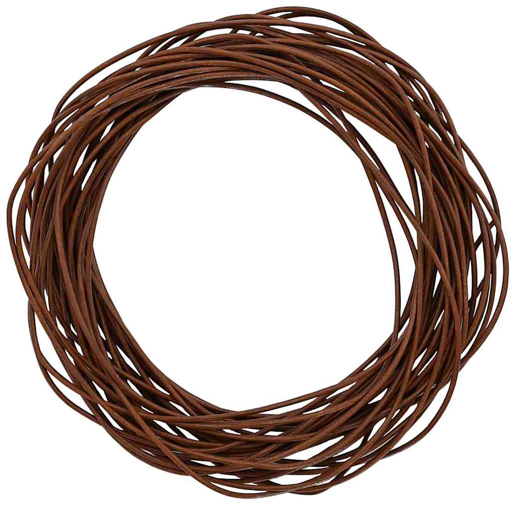 vidaXL Leren Koord Zwart Ø1 mm x 5 m Leer