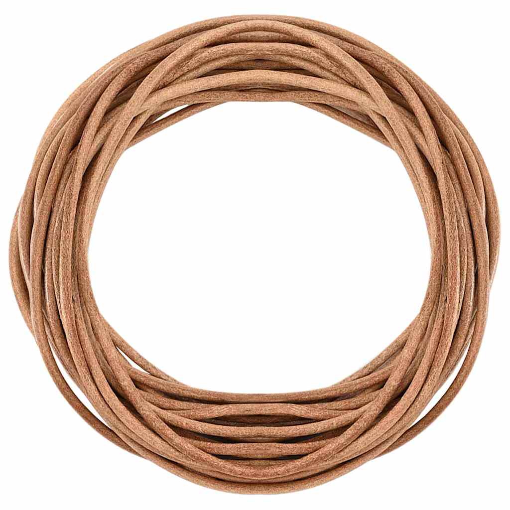 vidaXL Leren Koord Zwart Ø1 mm x 5 m Leer
