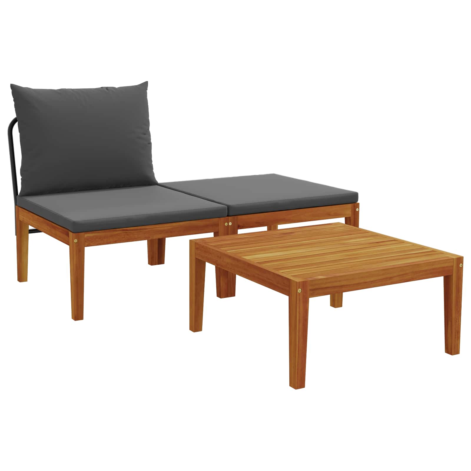 vidaXL Tafel Massief Acaciahout Naturel 60 x 60 x 30 cm