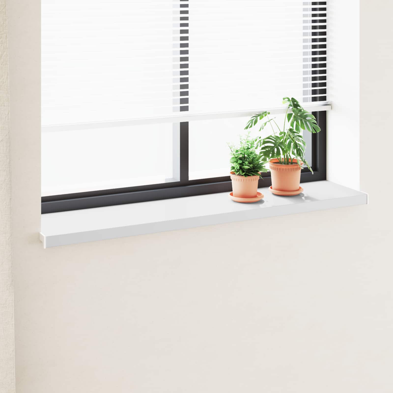 vidaXL Raamsokkel Wit 80 x 10 x 4,5 cm PVC gemengd met UPVC